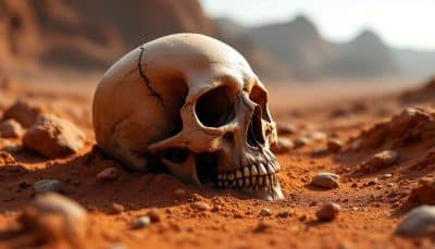 Un crâne mystérieux détecté sur Mars, une énigme pour les scientifiques