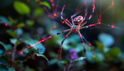 Des scientifiques ont créé une araignée qui tisse des toiles de soie rouge fluorescente