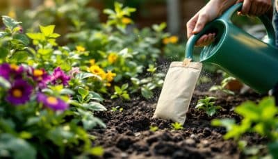 Faire pipi dans son jardin : un fertilisant naturel pour des plantes avec plein de fleurs