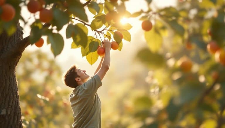 cueillir des fruits en hauteur