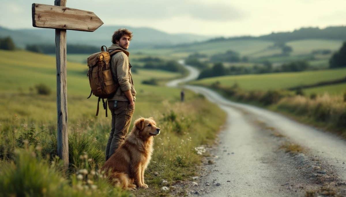 Voyage en stop avec son chien
