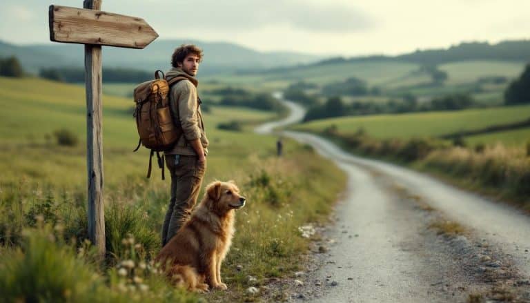 Voyage en stop avec son chien