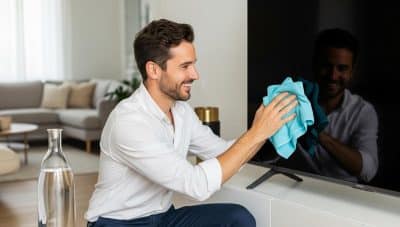 Des traces sur votre écran de télé ? L’astuce infaillible et sans détergent : un seul ingrédient pour le nettoyer