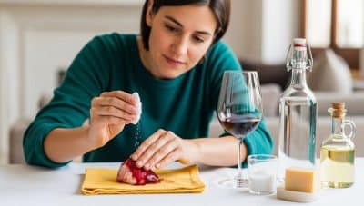 Lepointdujour.fr - Verre renversé au dîner ? Pas de panique : astuce express pour enlever une tache de vin rouge avec ce que vous avez déjà