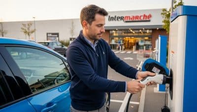 Lepointdujour.fr - Intermarché: recharge pendant vos courses - Les Mousquetaires vont installer 3 000 bornes pour les conducteurs de VE