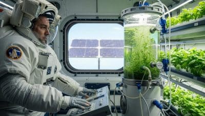 Lepointdujour.fr - Astronautes : l’ESA transforme CO2 et déchets en nourriture grâce à des bioréacteurs pour les vols de longue durée