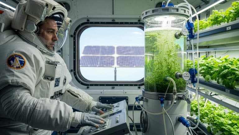 Lepointdujour.fr - Astronautes : l’ESA transforme CO2 et déchets en nourriture grâce à des bioréacteurs pour les vols de longue durée