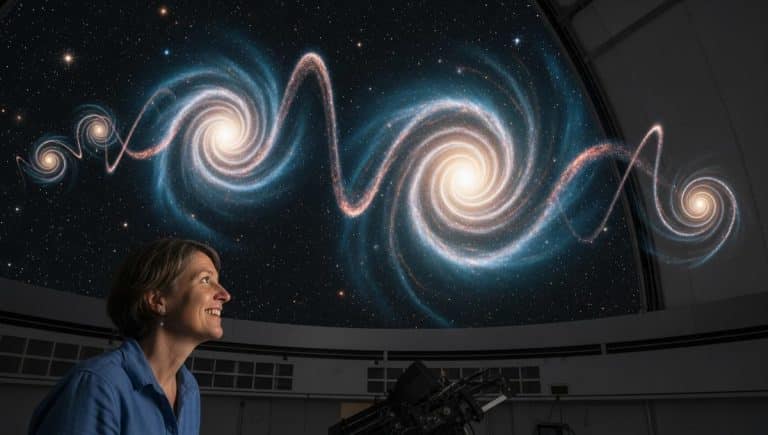 Lepointdujour.fr - James Webb capte des spirales de poussière à des milliers de km/s : une structure cosmique inédite